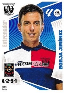 Cromo Entrenador CD Leganés - Borja Jiménez (2) - LaLiga 2024-2025
 n. 312 - Colecciones ESTE