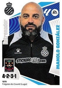 Cromo Entrenador RCD Espanyol - Manolo Gonzalez (2) - LaLiga 2024-2025
 n. 192 - Colecciones ESTE