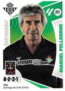 Sticker Entrenador Real Betis - Manuel Pellegrini (2) - LaLiga 2024-2025
 n. 132 - Colecciones ESTE