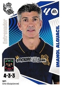 Sticker Entrenador Real Sociedad - Imanol Alguacil (2) - LaLiga 2024-2025
 n. 462 - Colecciones ESTE