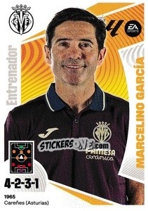 Sticker Entrenador Villarreal CF - Marcelino García (2) - LaLiga 2024-2025
 n. 582 - Colecciones ESTE