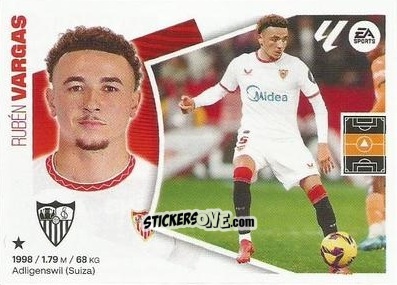Sticker Rubén Vargas - LaLiga 2024-2025
 n. M30 - Colecciones ESTE