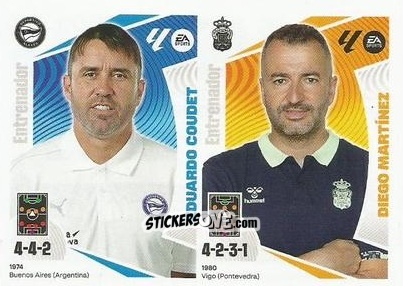 Figurina Eduardo Coudet / Diego Martínez - LaLiga 2024-2025
 n. M41 - Colecciones ESTE