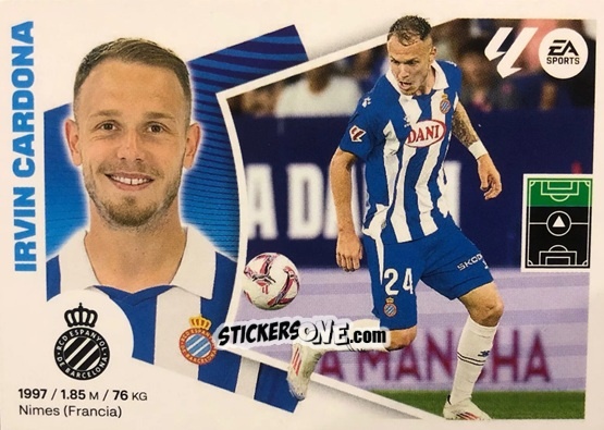 Cromo Irvin Cardona (19BIS) - LaLiga 2024-2025
 n. 214 - Colecciones ESTE