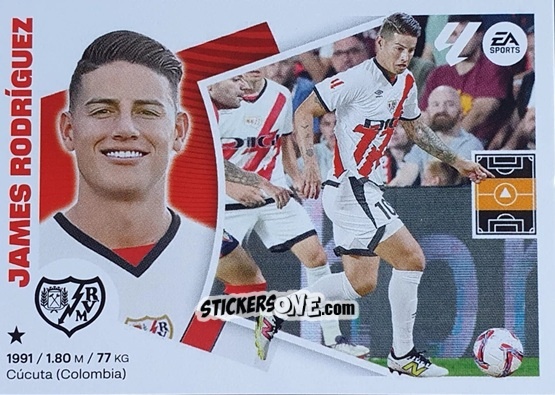 Sticker James Rodríguez (64) – Rayo Vallecano