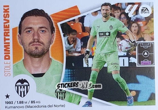 Sticker Stole Dimitrievski (25) - Valencia CF