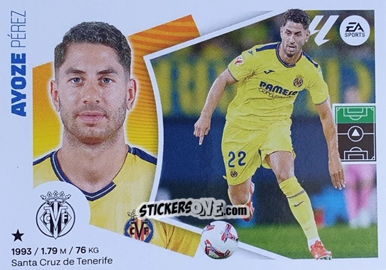 Sticker Ayoze Pérez (28) - Villarreal CF