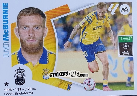Sticker Oliver McBurnie (29) - UD Las Palmas