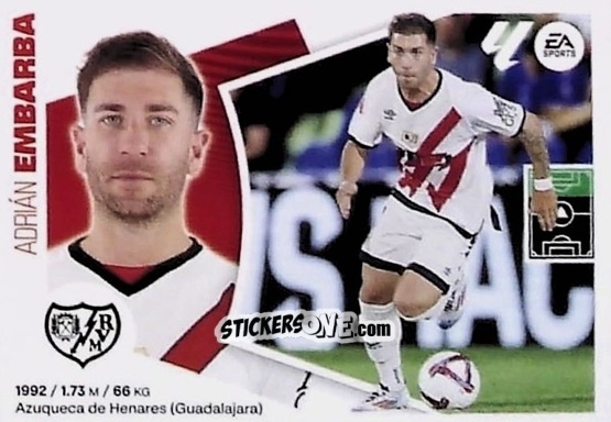 Sticker Adrián Embarba (31) - Rayo Vallecano