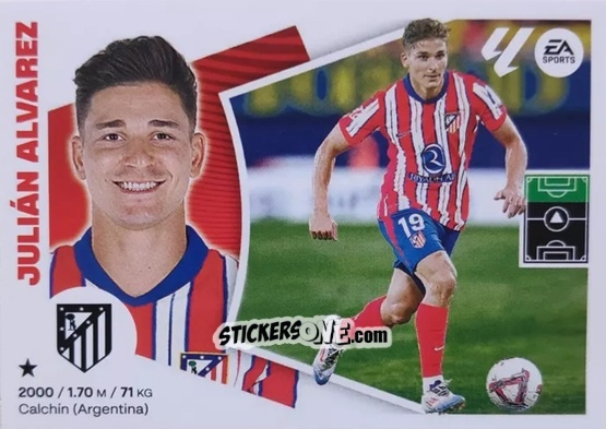 Sticker Julián Álvarez (39) - Atlético de Madrid - LaLiga 2024-2025
 n. 719 - Colecciones ESTE