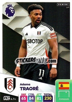 Sticker Adama Traoré - English Premier League 2024-2025. Adrenalyn XL
 n. 169 - Panini