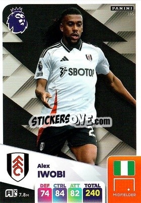 Sticker Alex Iwobi - English Premier League 2024-2025. Adrenalyn XL
 n. 165 - Panini