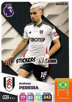 Sticker Andreas Pereira - English Premier League 2024-2025. Adrenalyn XL
 n. 164 - Panini