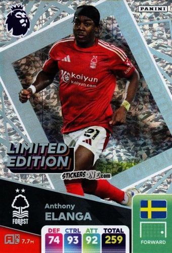 Sticker Anthony Elanga - English Premier League 2024-2025. Adrenalyn XL
 n. LE-AE - Panini