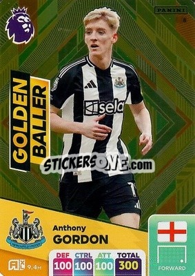 Sticker Anthony Gordon - English Premier League 2024-2025. Adrenalyn XL
 n. 8 - Panini