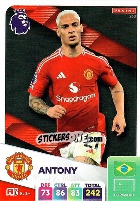 Sticker Antony - English Premier League 2024-2025. Adrenalyn XL
 n. 260 - Panini