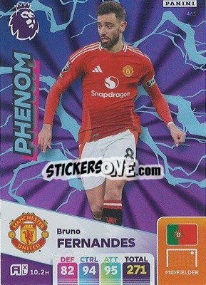 Sticker Bruno Fernandes - English Premier League 2024-2025. Adrenalyn XL
 n. 463 - Panini