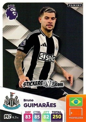 Sticker Bruno Guimarães - English Premier League 2024-2025. Adrenalyn XL
 n. 275 - Panini