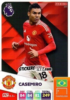 Sticker Casemiro - English Premier League 2024-2025. Adrenalyn XL
 n. 254 - Panini