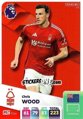 Sticker Chris Wood - English Premier League 2024-2025. Adrenalyn XL
 n. 294 - Panini