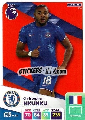 Sticker Christopher Nkunku - English Premier League 2024-2025. Adrenalyn XL
 n. 116 - Panini