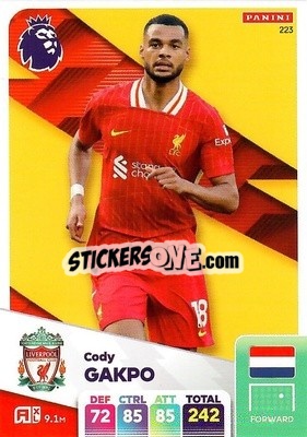 Sticker Cody Gakpo - English Premier League 2024-2025. Adrenalyn XL
 n. 223 - Panini