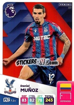 Sticker Daniel Muñoz - English Premier League 2024-2025. Adrenalyn XL
 n. 122 - Panini
