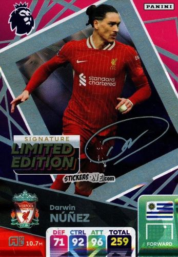 Sticker Darwin Núñez - English Premier League 2024-2025. Adrenalyn XL
 n. LEPS-DN - Panini