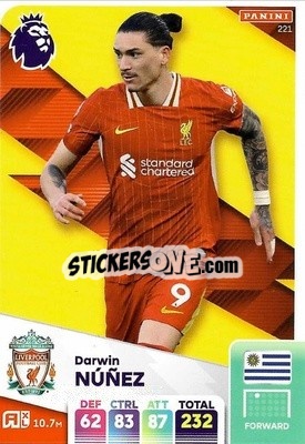 Sticker Darwin Núñez - English Premier League 2024-2025. Adrenalyn XL
 n. 221 - Panini