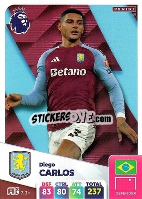 Sticker Diego Carlos - English Premier League 2024-2025. Adrenalyn XL
 n. 49 - Panini