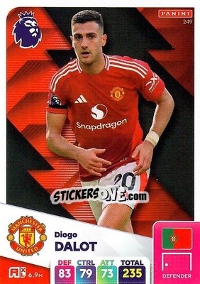 Sticker Diogo Dalot - English Premier League 2024-2025. Adrenalyn XL
 n. 249 - Panini