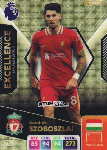 Sticker Dominik Szoboszlai - English Premier League 2024-2025. Adrenalyn XL
 n. EX8 - Panini