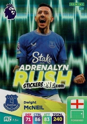 Sticker Dwight McNeil - English Premier League 2024-2025. Adrenalyn XL
 n. 428 - Panini