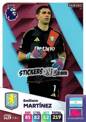 Sticker Emiliano Martínez - English Premier League 2024-2025. Adrenalyn XL
 n. 47 - Panini