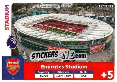 Sticker Emirates Stadium - English Premier League 2024-2025. Adrenalyn XL
 n. 45 - Panini