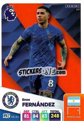 Sticker Enzo Fernández - English Premier League 2024-2025. Adrenalyn XL
 n. 109 - Panini