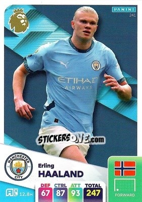 Sticker Erling Haaland - English Premier League 2024-2025. Adrenalyn XL
 n. 241 - Panini