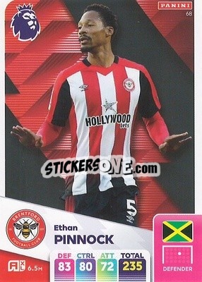 Sticker Ethan Pinnock - English Premier League 2024-2025. Adrenalyn XL
 n. 68 - Panini