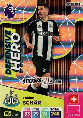 Sticker Fabian Schär - English Premier League 2024-2025. Adrenalyn XL
 n. 385 - Panini
