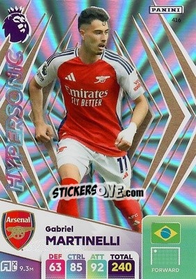 Sticker Gabriel Martinelli - English Premier League 2024-2025. Adrenalyn XL
 n. 416 - Panini