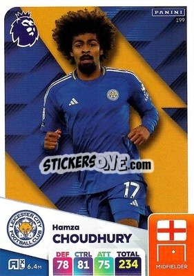 Sticker Hamza Choudhury - English Premier League 2024-2025. Adrenalyn XL
 n. 199 - Panini