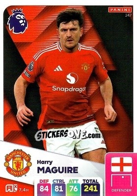 Sticker Harry Maguire - English Premier League 2024-2025. Adrenalyn XL
 n. 247 - Panini