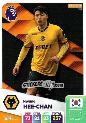 Sticker Hwang Hee-chan - English Premier League 2024-2025. Adrenalyn XL
 n. 367 - Panini