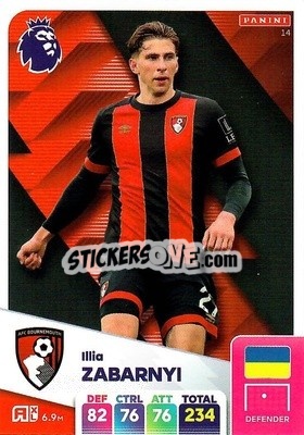 Sticker Ilya Zabarnyi - English Premier League 2024-2025. Adrenalyn XL
 n. 14 - Panini