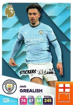 Sticker Jack Grealish - English Premier League 2024-2025. Adrenalyn XL
 n. 235 - Panini