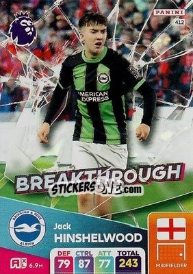 Sticker Jack Hinshelwood - English Premier League 2024-2025. Adrenalyn XL
 n. 412 - Panini