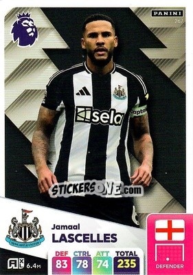 Sticker Jamaal Lascelles - English Premier League 2024-2025. Adrenalyn XL
 n. 267 - Panini
