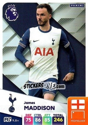 Sticker James Maddison - English Premier League 2024-2025. Adrenalyn XL
 n. 326 - Panini