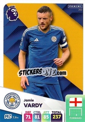 Sticker Jamie Vardy - English Premier League 2024-2025. Adrenalyn XL
 n. 202 - Panini