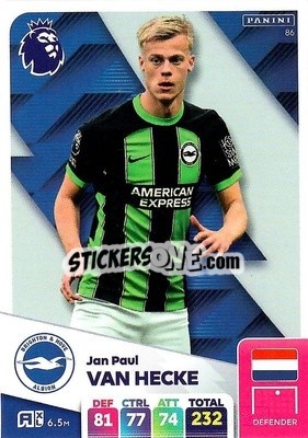 Figurina Jan Paul van Hecke - English Premier League 2024-2025. Adrenalyn XL
 n. 86 - Panini